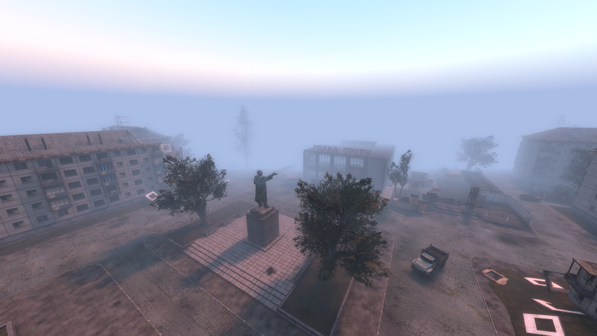 Vue du dessus de la map rp_deadcity